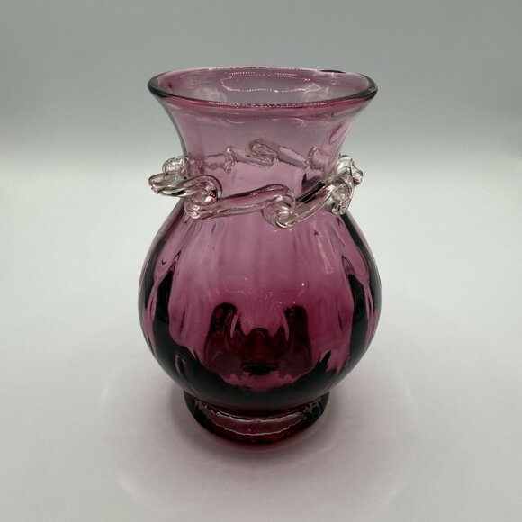 Vintage Pilgrim Cranberry Glass Posey Vase - Picture 1 of 8